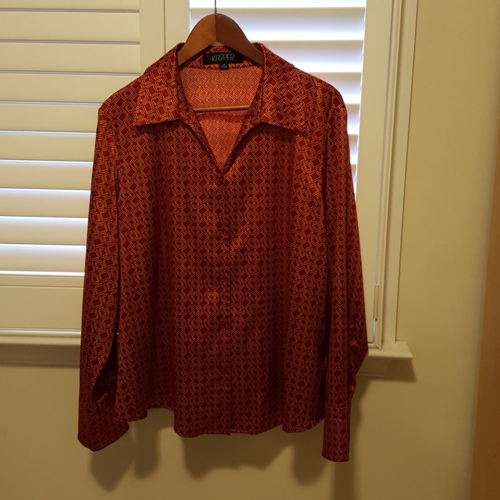 Kasper button down blouse